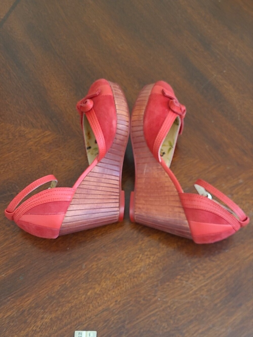Like New, Miss L- Fire Pin-up Wedge Shoes Size 36, US 5.5-6. - Picture 5 of 15